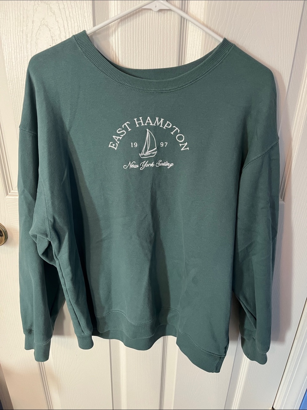 Hollister Forest Green East Hampton Crewneck Sweatshirt